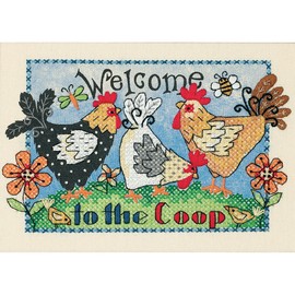 Dimensions Stamped Cross Stitch Kit, Welcome to The Coop, 7" x 5"