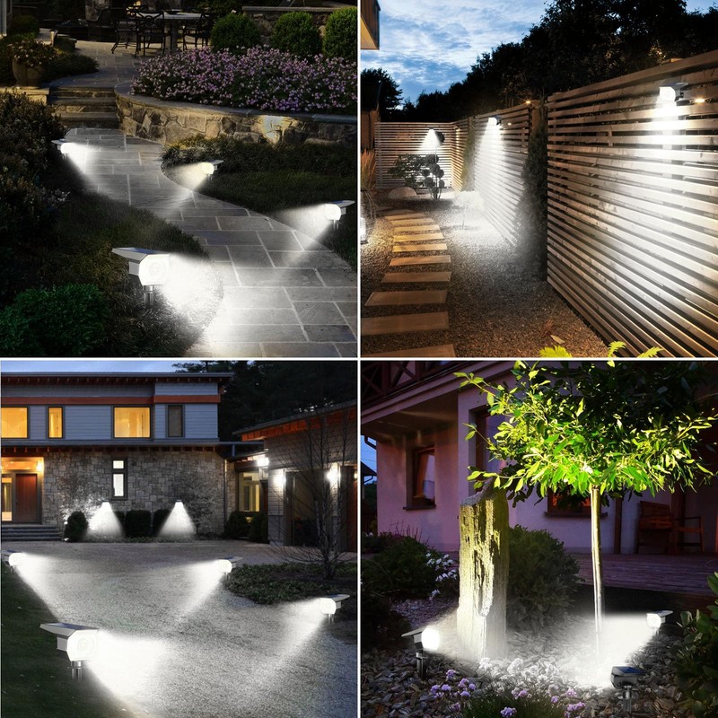 Peasur 12 Pack Solar Lights Outdoor, Solar Spotlights Outdoor Waterproof
