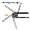Mecurate Aluminum Miter Saw Protractor, 7.3-Inch Angle Finder Featuring Precision
