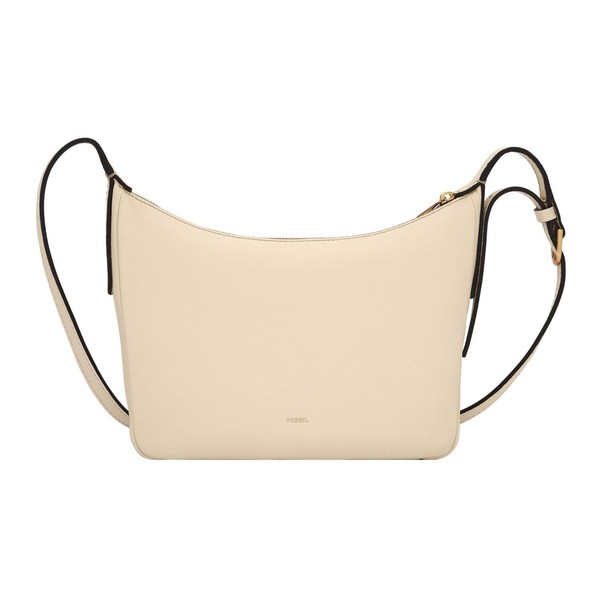 Fossil Damentasche Cecilia, kleine weisse Crossbody tasche aus Leder, L:
