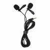 Black Double Head Lavalier Lapel Microphone No Driver Installation Required