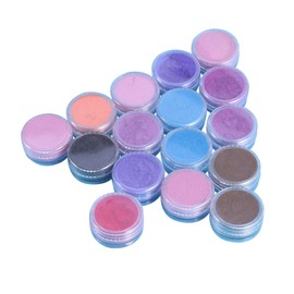 COHEALI 16pcs Glitter Powder Pigment for Makeup Eyeshadow Lip Gloss Nail Art Random Colors Skin-Friendly Cosmetic Pigment for Crafting and Face Decoration