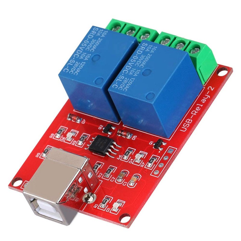 Annadue 2 Channel 5V USB Relay Module, Automatic Operation, Red,