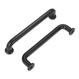 Malimali 5 Pack Black Kitchen Cupboard Handles Wardrobe Handles, 96mm Hole Center Matte Black Cabinet Door Handles Pulls Black Handles for Drawers Closet Kitchen Hardware