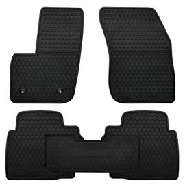 Ucarsol Car Floor Mats Custom Fit for Ford Fusion 2017 2018 2019 2020 2021 2022 2023 2024/2017-2024 Lincoln MKZ Odorless Washable Rubber Heavy Duty Anti-Slip All Weather Car Floor Liner Black