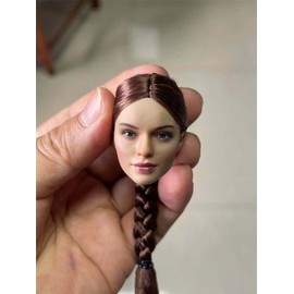 1/6 Female Head Sculpt,Female Soldier Planted Hair Head Model for 12 Inch Phicen TBLeague Action Figure
