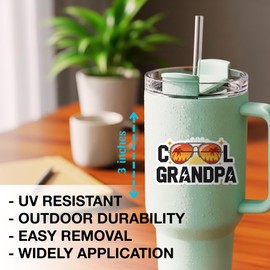 (3PCS) Cool Grandpa Grandpa Stickers – Funny Waterproof Grandpa Vinyl Stickers for Cars, Laptops, Water Bottles, Mugs, Scrapbook, Hard Hat, Toolbox, Garage – Gift for Grandpa, Papa, Dad