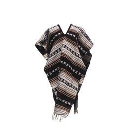 SHARPSHOOTER Clint Eastwood Western Black Cowboy Hat & Brown Poncho Set