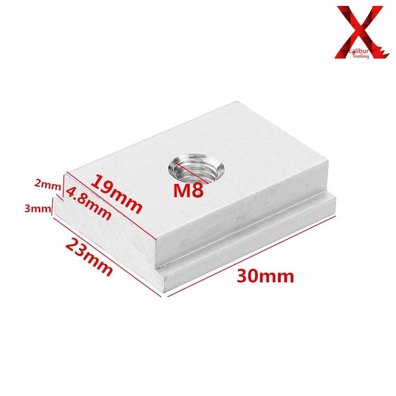 10 x T Slot Nuts Aluminium Sliding T Nuts Threaded