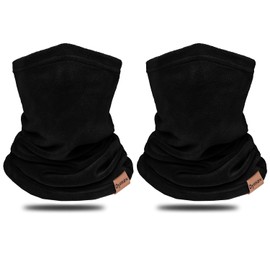 Dymex 2 PCS Kids Neck Warmer Gaiter Winter Fleece Neck Cover Balaclava Windproof Face Cover Mask for Ski Motorcycle