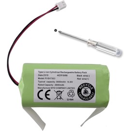 3000mAh Battery RVBAT850 for Shark Ion Robot Vacuum RV850 RV1001 RV1001AE RV1000S RV1100 UR1005AE UR1105ARUS RV2001WD RV2000WD