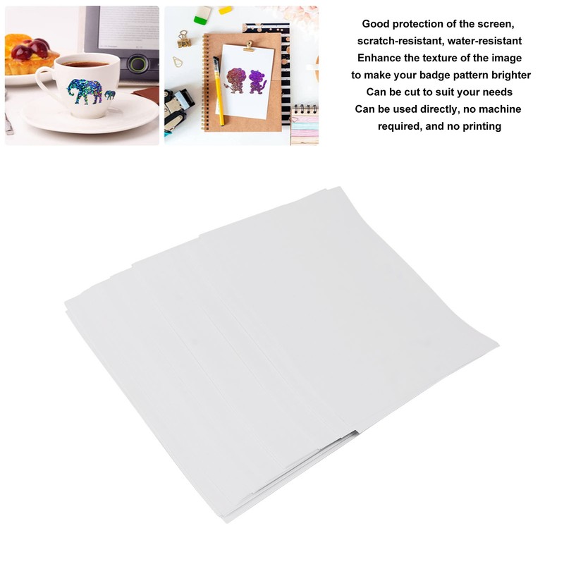 50pcs A4 Laminate Sheets Exquisite Cuttable Self Adhesive Waterproof Laminating