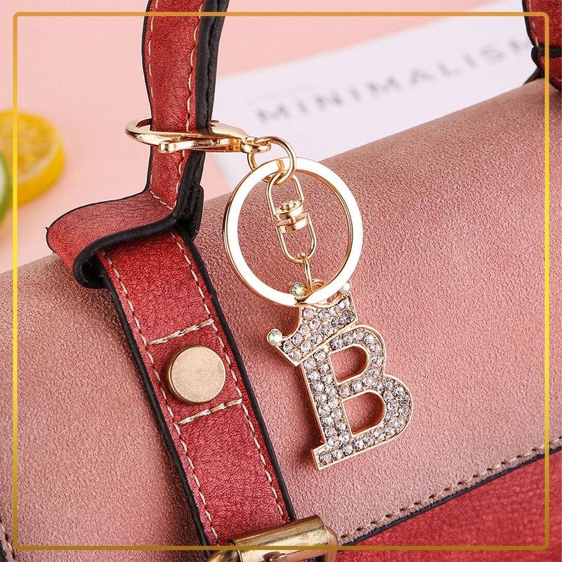 [Moerstar] Bag Charm Initial Charm Keychain Accessories for Women English