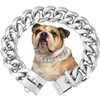 Solid Steel Dog Chain Collar with Buckle,19mm Wide,Heavy Duty Strong
