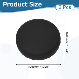 sourcing map 2 Pack Stool Covers Round, 11-15 Inch Bar Stool Covers Washable Dustproof Slipcover Seat Cushion with Elastic for Bar Kitchen Living Room Decor, Black
