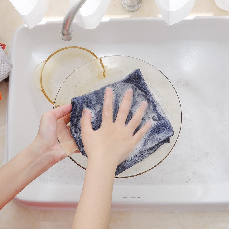Moosfor 100% Cotton Kitchen Cleaning Cloths, Highly Absorbent Soft Dish