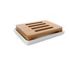 lofekea Ceramic Soap Dish Bamboo Soap Holder for Bathroom and