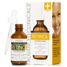 ADVANCED CLINICALS SUERO FACIAL RETINOL ANTI-ARRUGAS CON GLICERINA, ALOE VERA Y TE VERDE 52ML