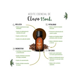OLEUM VITAE 3x2 Aceite Esencial De Clavo 100% Puro 15ml. Oleum Vitae.