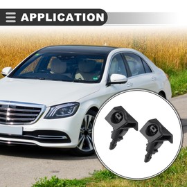 Motoforti Windshield Washer Nozzle, Wiper Spray Nozzle, for Nissan Versa 2009-2012, ABS, No.28931-ZW80A, Black, 2pcs