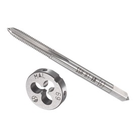 CoCud Tap and Die Set M4 x 0.7 Thread Left Hand Metric High Speed Steel Machine Screw Tap Round Die Tool Kit for Threading Tapping Fixing 1 Set