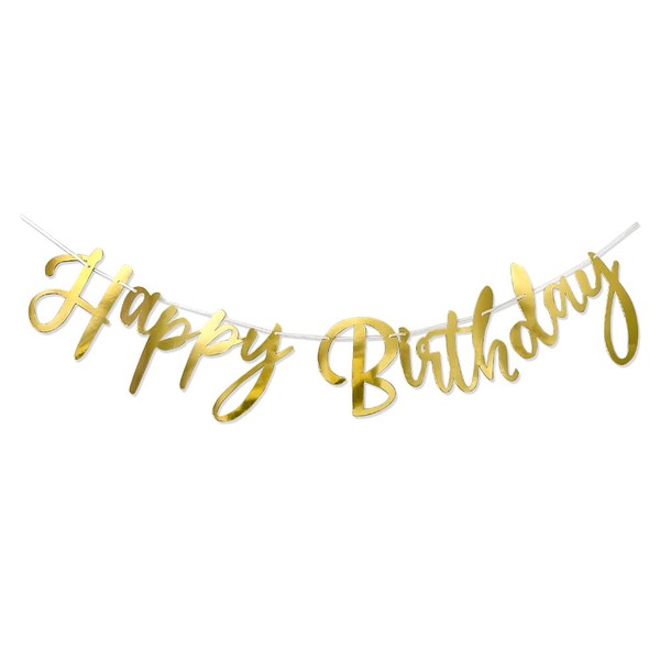 regalo Birthday Letter Banner Birthday Garland Happy Birthday Happy Birthday Alphabet (Gold Mary)