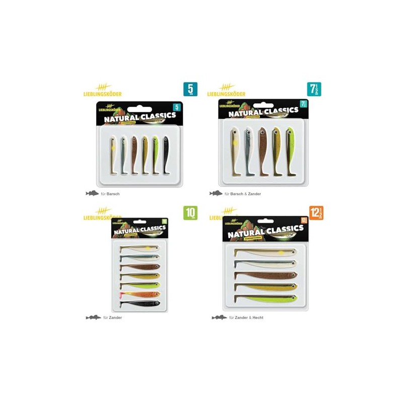 Lieblingsköder Rubber Bait 5 cm – 6 Rubber Fish, Colour