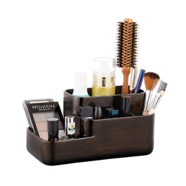 zccz Bathroom Organizer Toothbrush Holders - Electric Toothbrush and Toothpaste Holder for Bathrooms - Tooth Brushing Holder Bathroom Sink Organizers Countertop Storage, Oil Rubbed Bronze