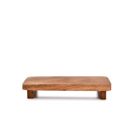 EDHAS Soapdish Acacia Wood Decorative Soap Dispenser Tray for Display Rustic Kitchen Bathroom Counter Sink Organizer for Soap Bottles (9" x 4" x 1.5")