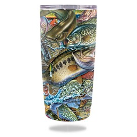MightySkins Skin Compatible with Ozark Trail 20 oz Tumbler (2016) - Action Fish Puzzle | Protective, Durable, and Unique Vinyl wrap Cover | Easy to Apply, Remove, and Change Styles | Made in The USA
