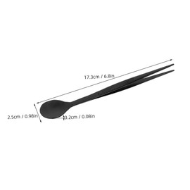 ABOOFAN 2pcs Stainless Steel Tasting Spoon Tweezers for Chefs Elegant Culinary Tool for Plating Sampling and Flavor Testing Versatile Kitchen Essential for Food Preparation