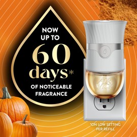 Air Wick Plug In Scented Oil Refill, Infused with Essential Oils, Plug In Air Fresheners for Home, Fall Scent, Fall Décor, Harvest Pumpkin & Spice, 5 ct