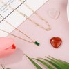 2pcs Gold Charm Necklaces for Women, No Fade Zircon Trendy