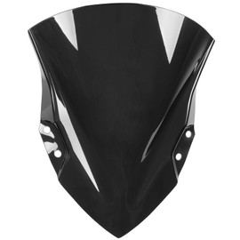 Motorcycle Windshield Deflector Double Bubble Windscreen Fit for Ninja 400 Ninja400 2018 2019 2020 2021 2022 2023 2024 Wind Shield Screen Visor Flyscreen, Black