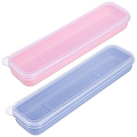2 Pcs Portable Flatware Box, Utensil Holder Chopstick Case Simple Travel Tableware Storage Case for Fork Spoon Chopsticks Lunch Box