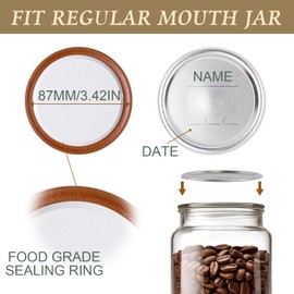100 PCS Canning Lids Wide Mouth,3.42in Wide Mouth Mason Jar Lids,Ball Kerr Jar with Lids with Leak proof Airtight Seal Rust Proof Split,Wide Mouth Kerr Mason Jars Food Grade,Canning Food