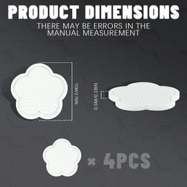 Tecledsn 4PCS Car Cup Coaster, Car Cup Holder Mat, Universal Auto Non-Slip Cup Holders Embedded in Ornaments Coaster, Car Accessories Flower Shaped Car Cup Holder Coaster for Most Vehicles (White)