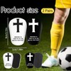lasuroa 2 Pairs Mini Soccer Shin Guards, 3.15x1.98 Inch Jesus