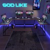 VICTONE L Shaped Gaming Desk, Corner Desk with Monitor Stand,