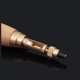 6 Pcs Screw Belts Hole Puncher, Adjustable Auto Leather Tool Book Drill for Leather Belt Punching, 5 Tips Sizes 1.5mm, 2mm, 2.5mm, 3mm, 3.5mm