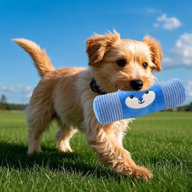 Puppy Chew Toys Plush | Interactive Stuffed Animal Squeaky Toys,Cylindrical Pillow Dog Squeakers, Enrichment Pet Supplies for Aggressive Chewers