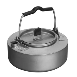 FIELDOOR Titanium Kettle, Lightweight and Durable Titanium, Approx. 5.3 oz (150 g), Capacity 23.7 fl oz (700 ml), Removable Handle Cover, Cooking, Camping, Outdoors, Daily Use, Cookware