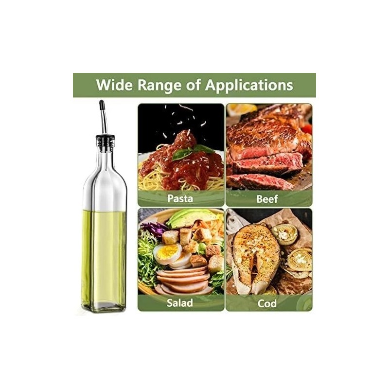 Leaflai Olive Oil Dispenser Bottle, 2 Pcs 4 Labels,1 Brush