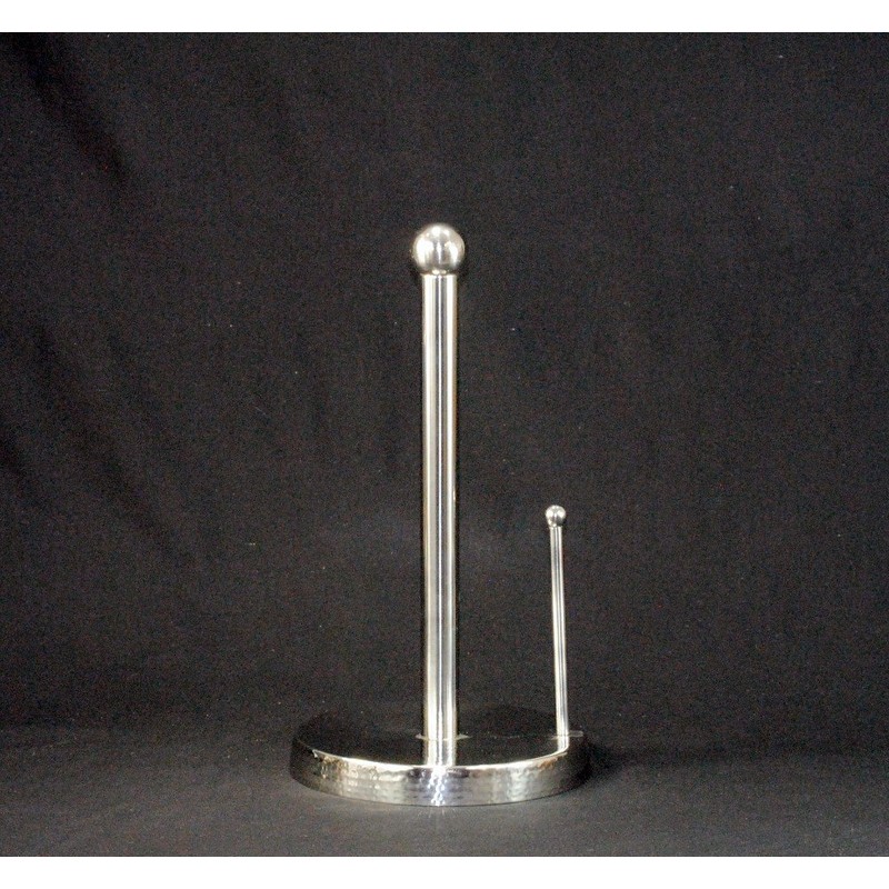3SCompany Hammered Shiny Stainless Steel Paper Towel Holder 7 3/4"