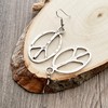 Peace sign earrings peace symbol charm earrings silver