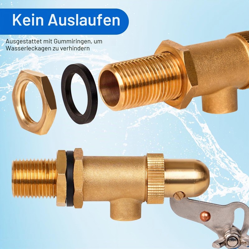 MUYIRTED Schwimmerventil 1/2 Zoll Ventile Aus Messing Mit Blaue Kunststoff