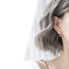ONNFMH Gorgeous Star CZ Non-Allergic Clip-on Earrings, Resin Silver Cubic