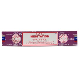Satya Nag Champa Meditation Incense Sticks | x1 pack | comes with SAMASIA bookmark | Incense can be used for Aromatherapy, Yoga Meditation and Relaxation
