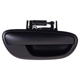 TRQ Rear Right Exterior Door Handle Black Passenger Side Compatible with 2005-2009 Subaru Legacy Outback