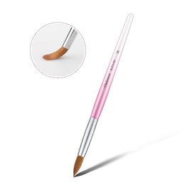 Chaleance Acrylic Nail Brush for Acrylic Powder, 18# Nail Brush for Acrylic Application, 100% Oval Kolinsky Sable Nail Brush, Nail Art Painting Tool